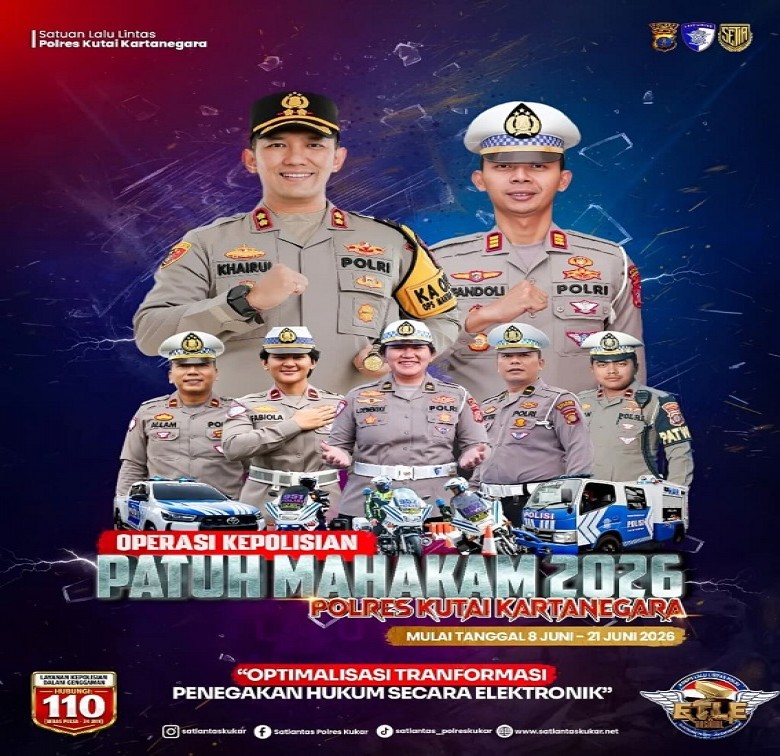 Polres Kukar Siapkan Razia Stasioner dalam Operasi Patuh Mahakam 2026