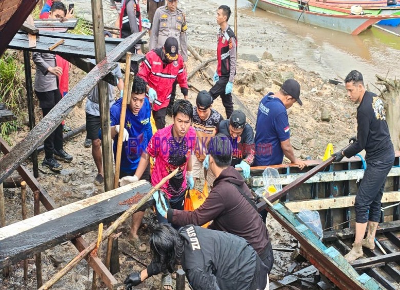 Buruh Serabutan Ditemukan Tak Bernyawa di Samping Kapal Karam Sungai Mahakam
