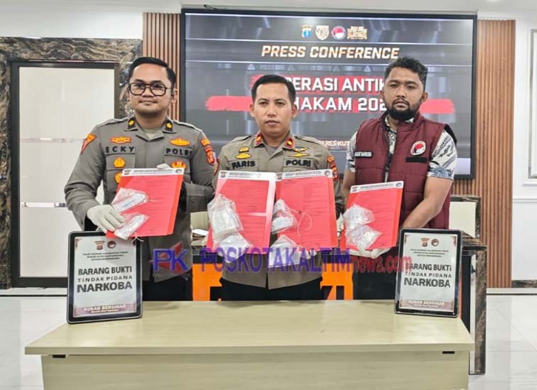 Polres Kukar Amankan 40 Tersangka Narkotika Selama Operasi Antik Mahakam 2026