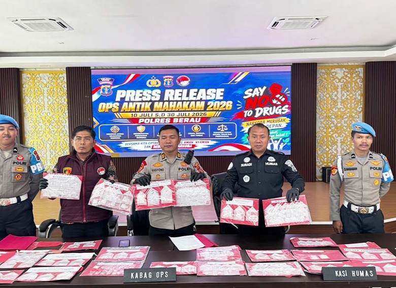 Peredaran Narkoba Masih Jadi Ancaman Serius di Berau, 33 Kasus Terbongkar dalam Operasi Antik, 38 Tersangka Diamankan Termasuk Satu Oknum ASN